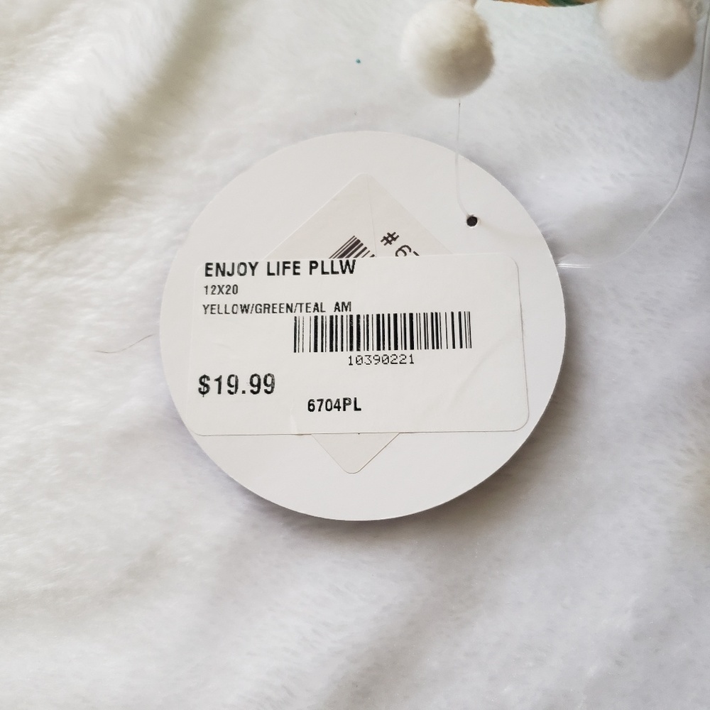 Yellow Tropical Pillow - Picture 3 of 3